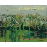 Michel Henry, Arbes au Printeps, Oil on canvas