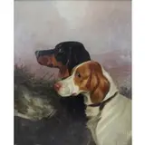Colin Graeme Roe, Pair of English Setters, Oil on canvas