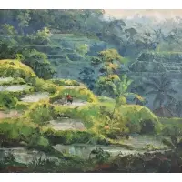 Wanan Susilo, Slopes of Mt, Acrylic on canvas