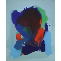 Greenstein, Feathered Form / Whoosh and Splatter, Acrylic on canvas