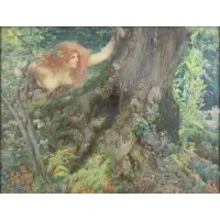 Augusto Corelli, Wood Nymph, Watercolor on paper