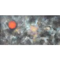 Untitled by Leonardo Nierman, Very large oil on masonite, sold Oct 2022