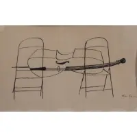 Ben Shahn, Cello, Ink on paper