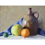 Pamela Pindell, Still Life of Fruit and Jug, Oil on canvas