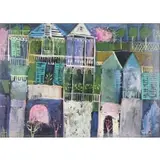 Henry Lawerence Faulkner, Colorful houses, Oil on board