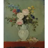 Floral still life by Dietz Edzard, Oil on canvas, sold Oct 2022