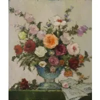Dietz Edzard, Floral still life, Oil on canvas