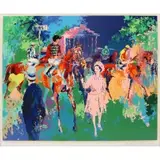 Queen at Ascot by LeRoy Neiman, Limited edition serigraph on paper, sold Oct 2022