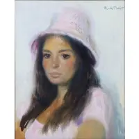 Ani in rosa by Ramon Pichot, Oil on canvas, sold Oct 2022