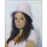Ramon Pichot, Ani in rosa, Oil on canvas