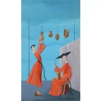 Carlo Canevari, Priests, Oil on board