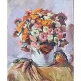 Andrew Shunney, Floral still life, Oil on canvas