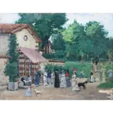 Ernest Laynaud, Au Park, Oil on canvas