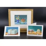 Fernand Renard, Two unframed as postcards, Two Oils on card