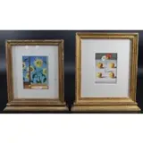 Fernand Renard, 74. Both in two sided frames with dedication. From a Hollis, Queens, NY estate collection. Dimensions: 4.5, Oils on card