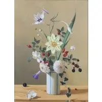 Fernand Renard, Still life with flowers, Oil on canvas