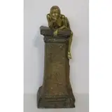 Louis Chalon, Untitled, Gilt and patinated bronze sculpture of a Nude .Very well executed and large