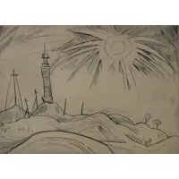 Untitled by Otto Pankok, Wood Cut Print, sold Nov 2022