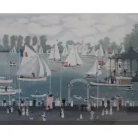 Michel Delacroix, 1991 to lower right. Addressed to Mary Anne and Ken to lower left. Dimensions: 21, Lithograph Print