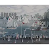 Michel Delacroix, 1991 to lower right. Addressed to Mary Anne and Ken to lower left. Dimensions: 21, Lithograph Print