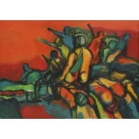 Lawrence Chvotzkin, Abstract composition, Oil on Canvas