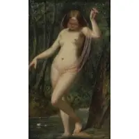 William Gale, The Bather, Oil on Panel