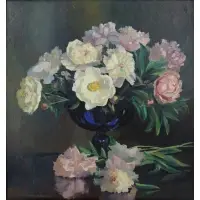 Rose Pontillo Di Carlo, Still life with roses, Oil on Canvas