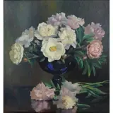 Rose Pontillo Di Carlo, Still life with roses, Oil on Canvas