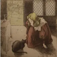 Alfredo Müller, E E, Etching with aquatint, 1897