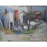Alex Redein, 54 to lower right. From a Larchmont, NY estate. Dimensions: 19, Gouache on paper