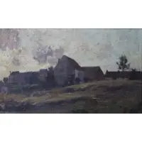 Armond Maclot, Belgian Countryside, Oil on canvas