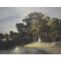 John, Wooded Shore, Oil on canvas
