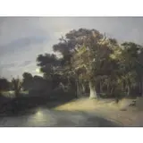 John, Wooded Shore, Oil on canvas