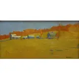 Robert Abele, Abstract Autumn Landscape, Oil on canvas
