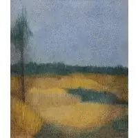 Maria Frank Abrams, August Sky, Color pencil on paper