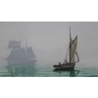 Jim Griffiths, Foggy Encounter, Gouache on paper