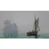 Jim Griffiths, Foggy Encounter, Gouache on paper