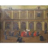 Nino Caffè, Gli Ospiti, Oil on canvas