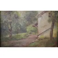 F.A. Busing, Busing's House, Oil on board