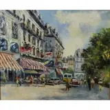 John Hansen, French Cafe, Oil on Canvas