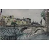 Gaston Sudaka, Le Petit Pont, Mixed media