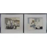 Sergio de Castro, Untitled Studies, Pair of gouaches on paper