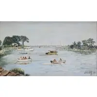 Ralph Schwartz, Glen Island, Oil on canvas