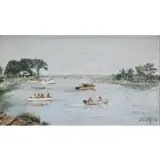 Ralph Schwartz, Glen Island, Oil on canvas