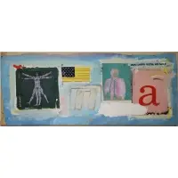 Paul A. Giovanopoulos, Dialogue With Myself, Mixed media on canvas