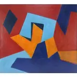 Abraham Lishinsky, Abstract Composition, Oil on canvas
