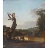 Thomas Gainsborough, Landscape with Cows and Figures, Oil on canvas