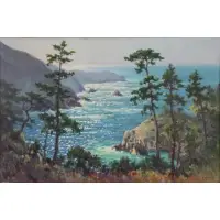Sparkling Cove by Frank Montague Moore, Oil on board, sold Oct 2022