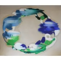 Charles Schucker, Oval Mandala, Large oil on canvas
