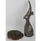 Leo E. Osborne, Untitled, 2 Bronze sculptures